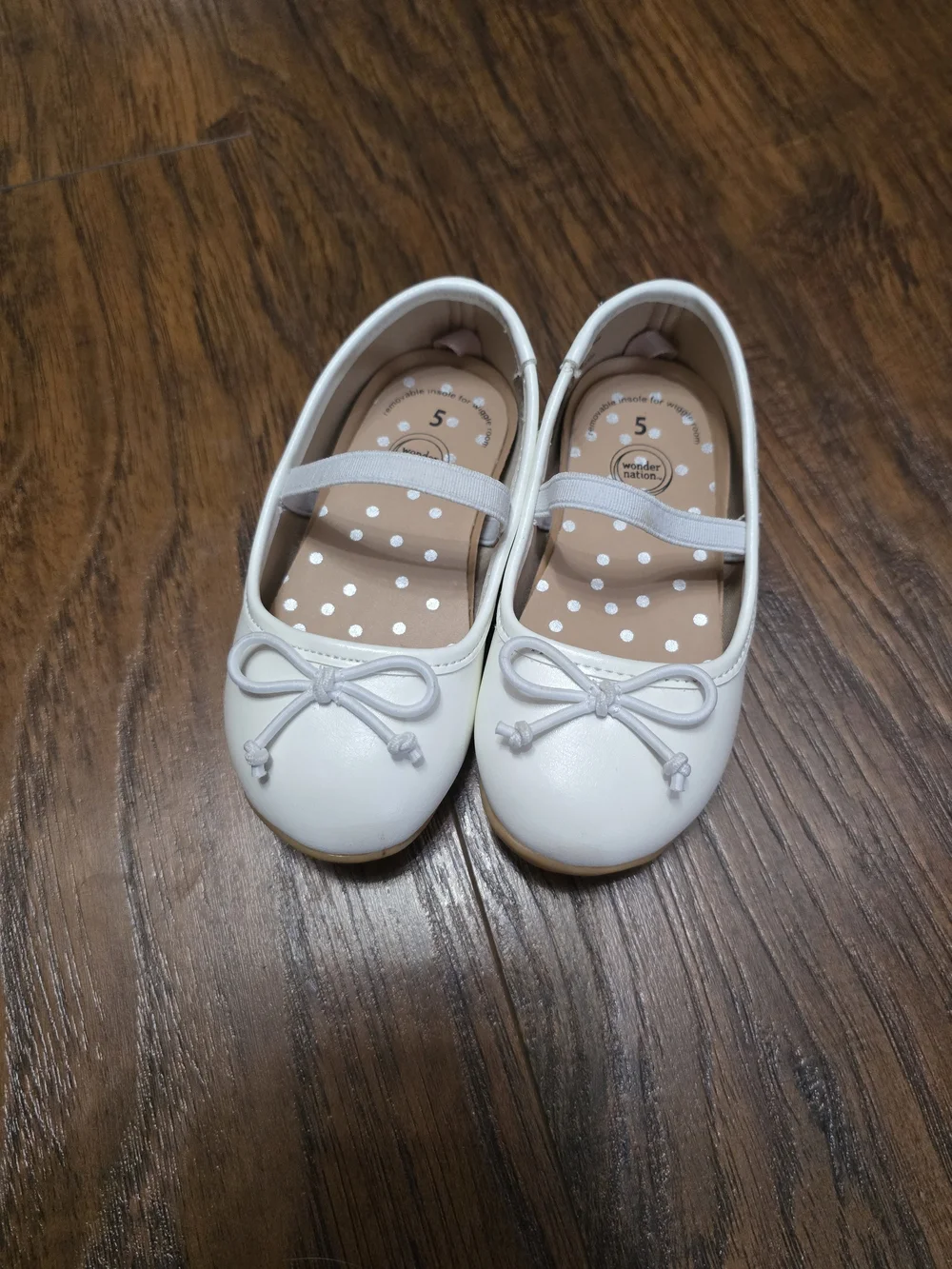 wonder nation White Girls Mary Jane Ballet Flats with Bow